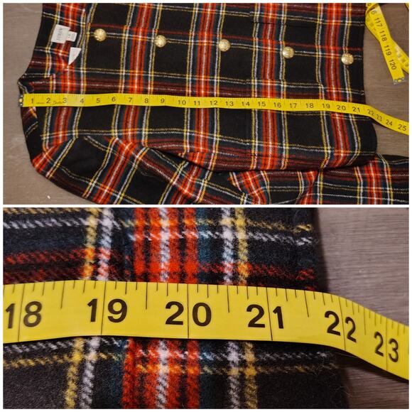 J. Crew Factory Stewart Tartan Wool-Blend Lady Jacket 12 Plaid Wool Blend Blazer - Picture 7 of 15